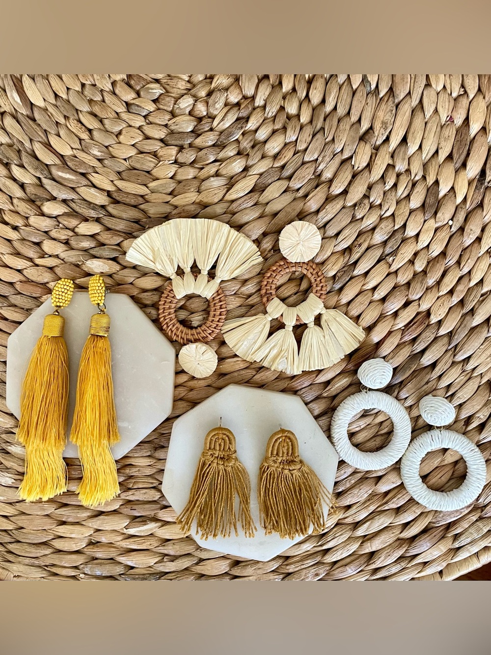Raffa and Tassel Statement Earring Bundle